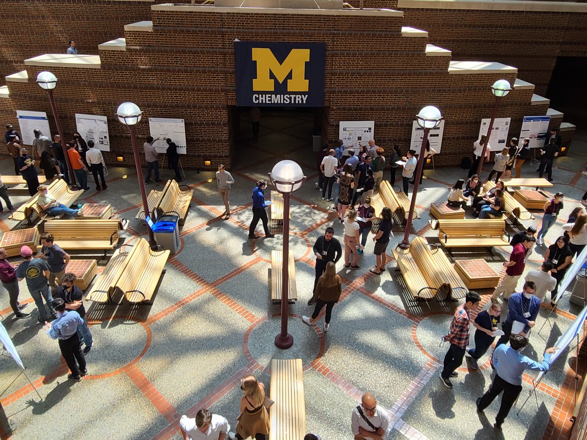 MichiganChem's tweet photo. A wonderful sunny poster session at the Karle Symposium  today! @KarleSymUM 
#MichiganChem #GoBlue https://t.co/3DBIRRQ5Vp