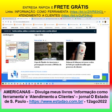 gloriawosouza's tweet photo. FRETE GRÁTIS - Informação como ferramenta (https://t.co/Xnl9nlozOR) - Atendimento a Clientes (https://t.co/ZONaXVfCrv) #cultura #livros #promocao @marianakotscho @gloriawosouza @americanas @SimplissimoLivr @MBecato @Tgranuss #bsdp #SP1 #sp2 @GooglePlay https://t.co/QjmpDGMICP