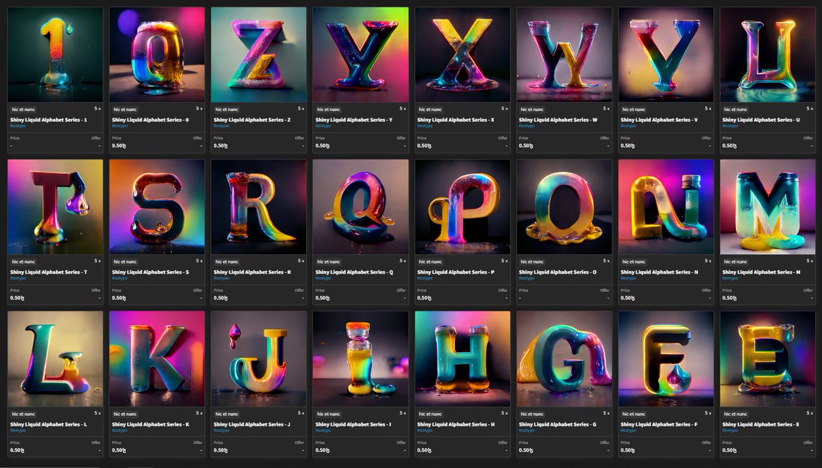 The first numbers are online! 🎨 🌈 🔮 
0⃣👈
1⃣👈

0.5xtz each

Teia: teia.art/Rostype
Objkt: objkt.com/profile/tz1Y1x…

#teia #teiaart #objkt #tezosnft #hicetnunc #XTZ #CleanNFT #tezos #tezoscollectors  #type #NFTCommumity #nftcollector