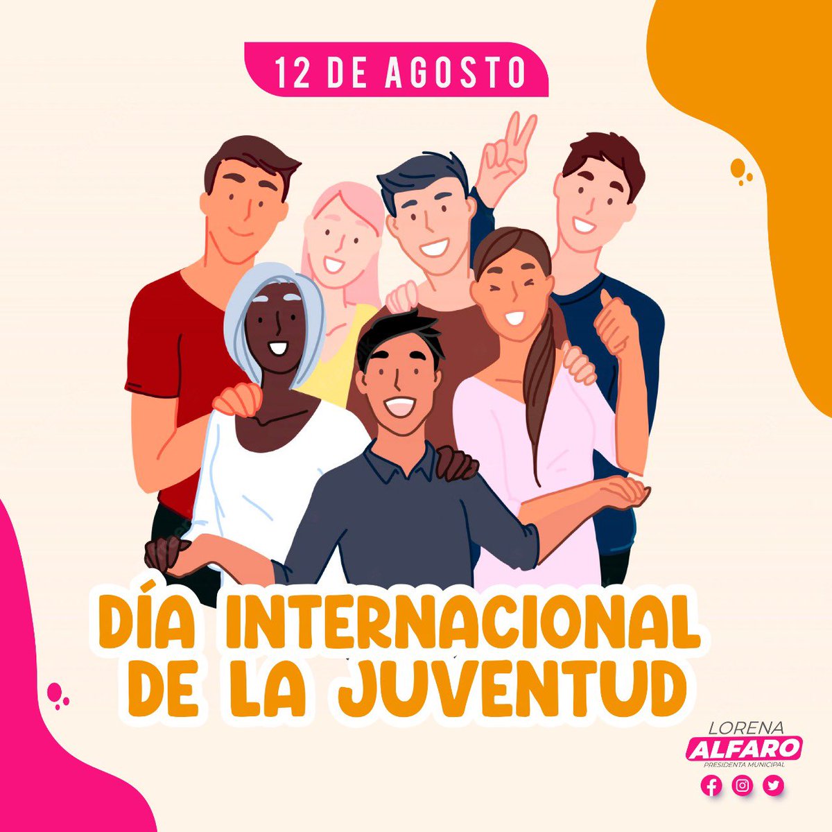 LorenaAlfaroG's tweet photo. Reconozco la fuerza y pasión de las y los jóvenes irapuatenses que día a día construyen el futuro de nuestra ciudad, siendo los agentes de cambio del ahora.

¡👩🏻👦🏼  Que todas sus metas se cumplan y lleguen tan alto como sueñan!

#DíaInternacionalDeLaJuventud
#QueNadieSeQuedeAtrás https://t.co/OQWgi8zXMh