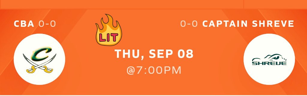 SealsHighlights's tweet photo. #SealsHighlights will be back filming π½οΈ September 8th at 7pm with our first High School game highlights this season when @CalvaryCavs take on @shrevefootball Highlights Will be ready the following day, so check back here! https://t.co/siXS6X4bw2