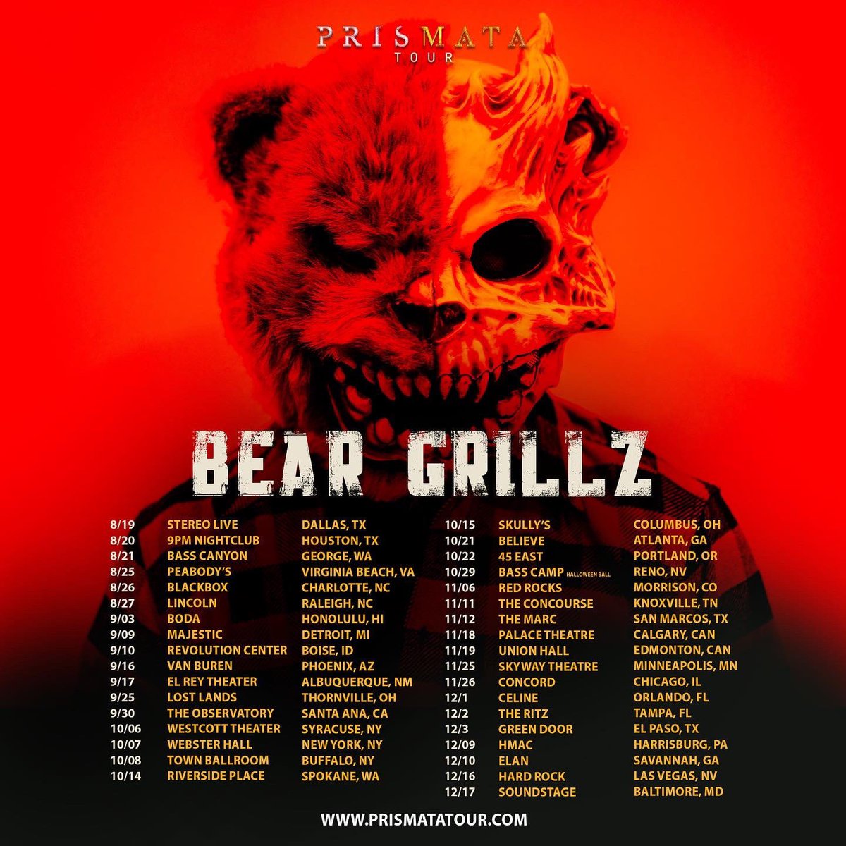 lace_ramsey's tweet photo. I’ll be seeing @itsbeargrillz in cbus, what about you??? #prismatatour #merchgiveaway https://t.co/02azquDujF