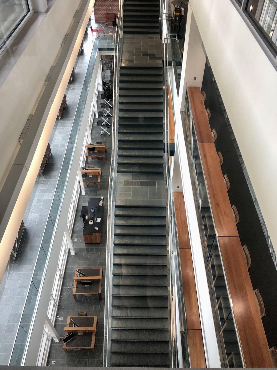 LibertyULibrary's tweet image. You can see every floor from this overlook outside the Pou Learning Commons. Have you taken the 92 step journey from the Terrace Floor to the Third Floor? #LibrarySpaces #LibraryViews #StudyViews #JFLibrary