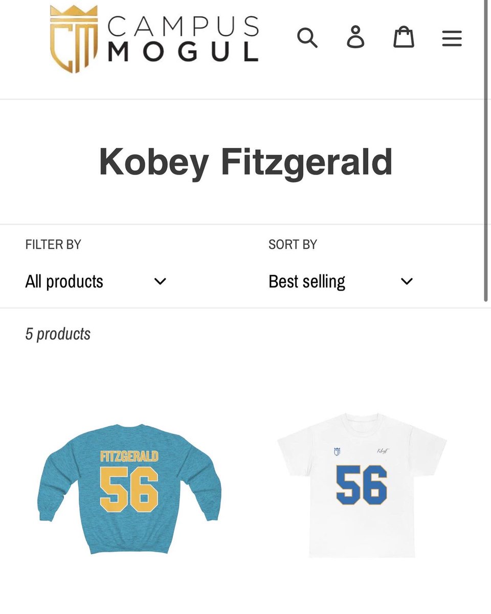 FitzgeraldKobey's tweet photo. Excited to announce my partnership with @CampusMogul! Be sure to click the link in my bio to grab some gear and show some support! #4sUp https://t.co/1NULJoynKV