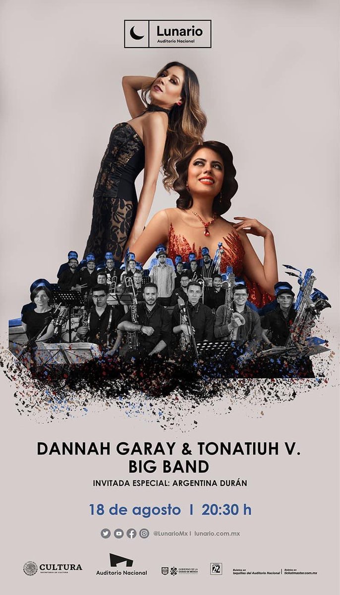 Es tiempo de escuchar jazz en vivo y si es con Big Band, ¡aún mejor! No se queden sin asistir al concierto de <a href="/dannahgarayjazz/">Dannah Garay</a> en el <a href="/LunarioMx/">Lunario</a> del Auditorio Nacional este 18 de agosto con invitados muy especiales. Aparten su lugar ¡ya!