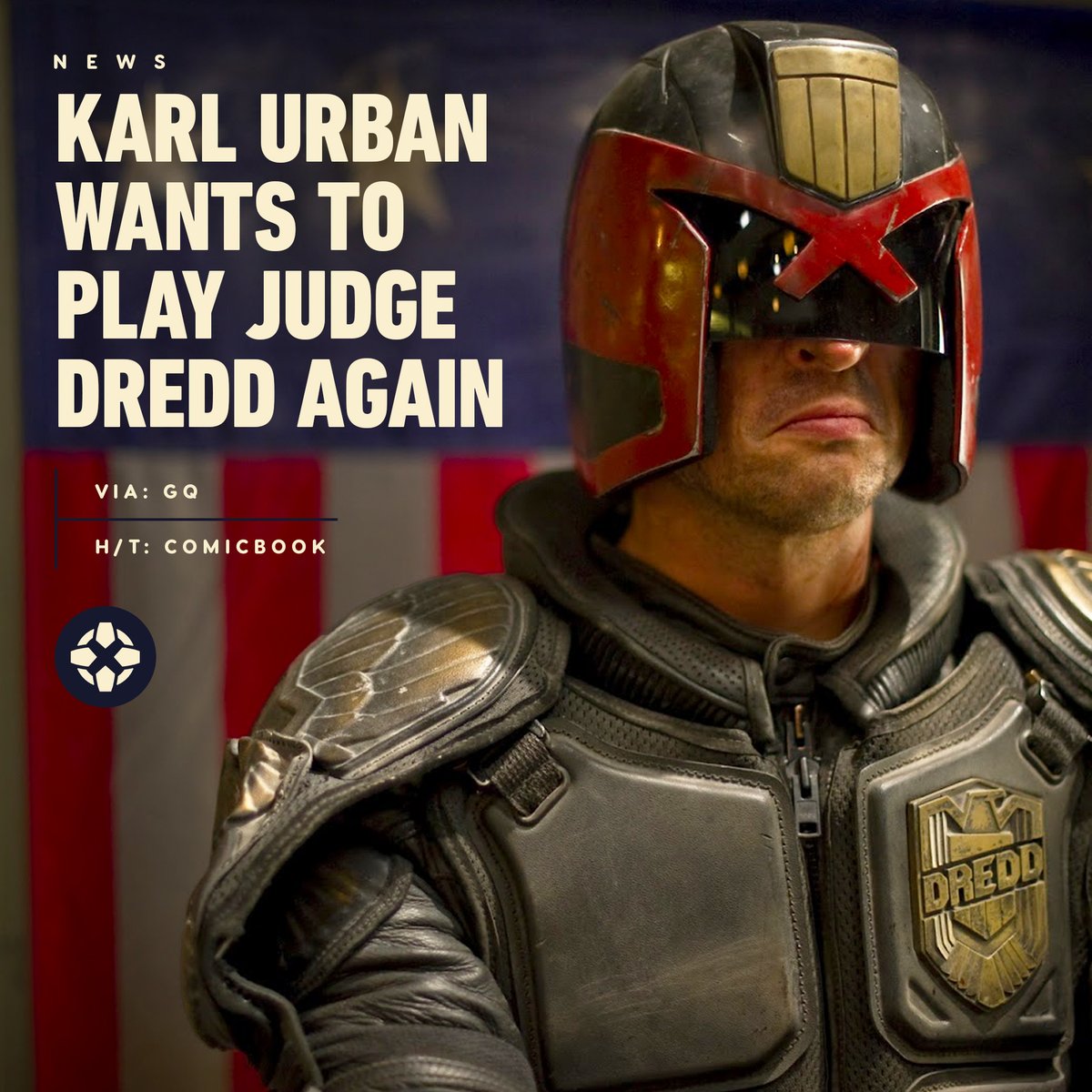 Karl Urban recently told GQ that he would play Judge Dredd again, if he could: “I certainly would be interested to revisit the character. There's such a great depth of material there….” bit.ly/3C4UndK