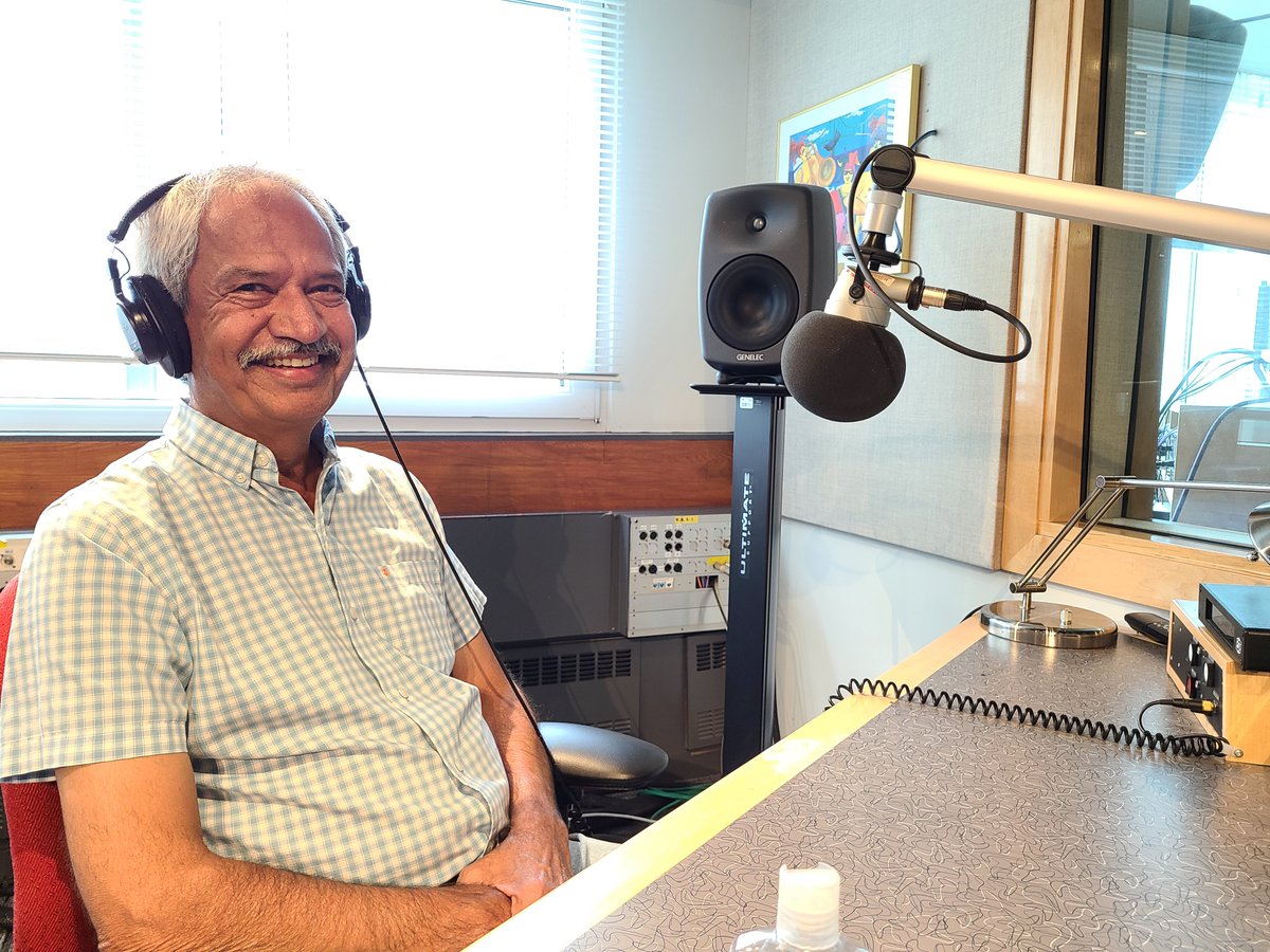 MannyM59's tweet photo. There are no words to capture how grateful I am for the response to the film so far so I'll just post this pic of my dad from his @nxnwcbc radio interview. Thank you all for giving him that joy. 

If you missed the premiere, For My Father is now available to stream on @cbcgem https://t.co/yDcbOfoYoL