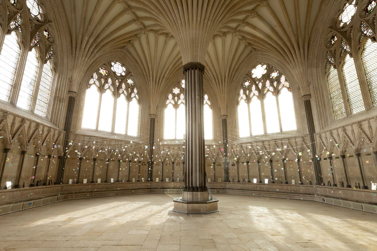 What are you up to this weekend? The WAC Exhibition is open at <a href="/WellsCathedral1/">Wells Cathedral</a> from 7AM-7PM with plenty to see 🔎

🤩 123 artworks by 113 artists
28 site-specific 📍 installations including this magical 🦋 explosion by Anne Bennet.

Best part? Kids will love it too 😉