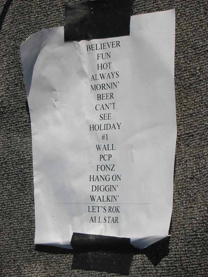 We love providing concerts for special events.  Here is the set list from one of our shows.  Can you identify the band?  And what song of theirs is your favorite?

#thebazelgroup #corporateconcerts #specialevents
