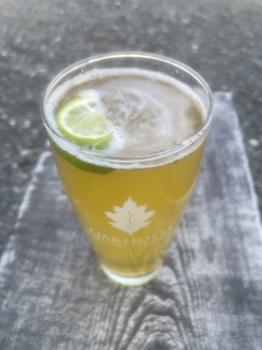 MassBrewBros's tweet photo. Trying the new @oakholmbrewing Farmveza Mexican-style  lager complete with a lime wedge 

#makesummerlast https://t.co/NSRVi6oTxQ