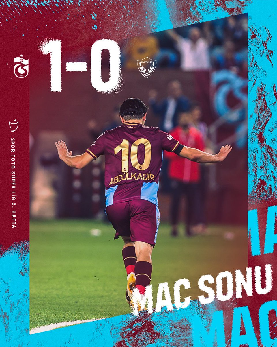 ⏱️ 90' Karşılaşma sona erdi. Trabzonspor 1 - 0 Atakaş Hatayaspor #TSvHTY