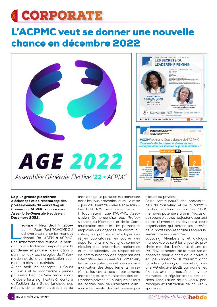 ilissom1's tweet photo. Comnewsletter du Jeudi 11 Août 2022.
#ACPMC #Marketing #MTNMoMo #Vitafish https://t.co/XzxtGltX0Z