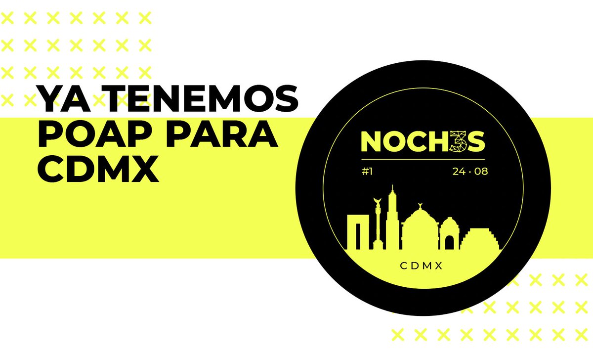 Noch3s_'s tweet photo. Gracias a los que votaron 🗳️ ya tenemos #poap para nuestro evento.
⚡️ @poapxyz México estará presente en nuestra primer #noch3, no te olvides de tener el tuyo para asegurar tu entrada a la segunda edición.
#NFT #NFTArt #NFTArtist #NFTCommunity #NFTMéxico #México #CDMX https://t.co/T9M7aVDgap