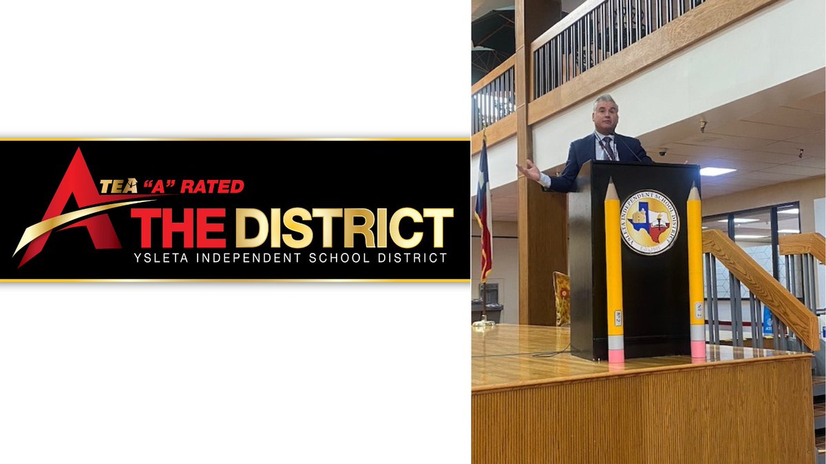 You heard right!  👂 👂 Ysleta ISD is now a TEA "A"-rated district!!   Job well done! 🎉 

#THEDISTRICT
#Aalltheway
#DistrictofChampions
#WeDeliverExcellence
