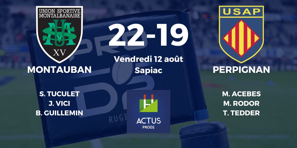 ActusProD2's tweet photo. #ProD2 #Matchamical - L’@UsmSapiacRugby s’impose contre l’@usap_officiel (#Top14) au bout du temps réglementaire grâce à une pénalité de Tedo #Abzhandadze ! #USMUSAP https://t.co/AF916Yxjvc
