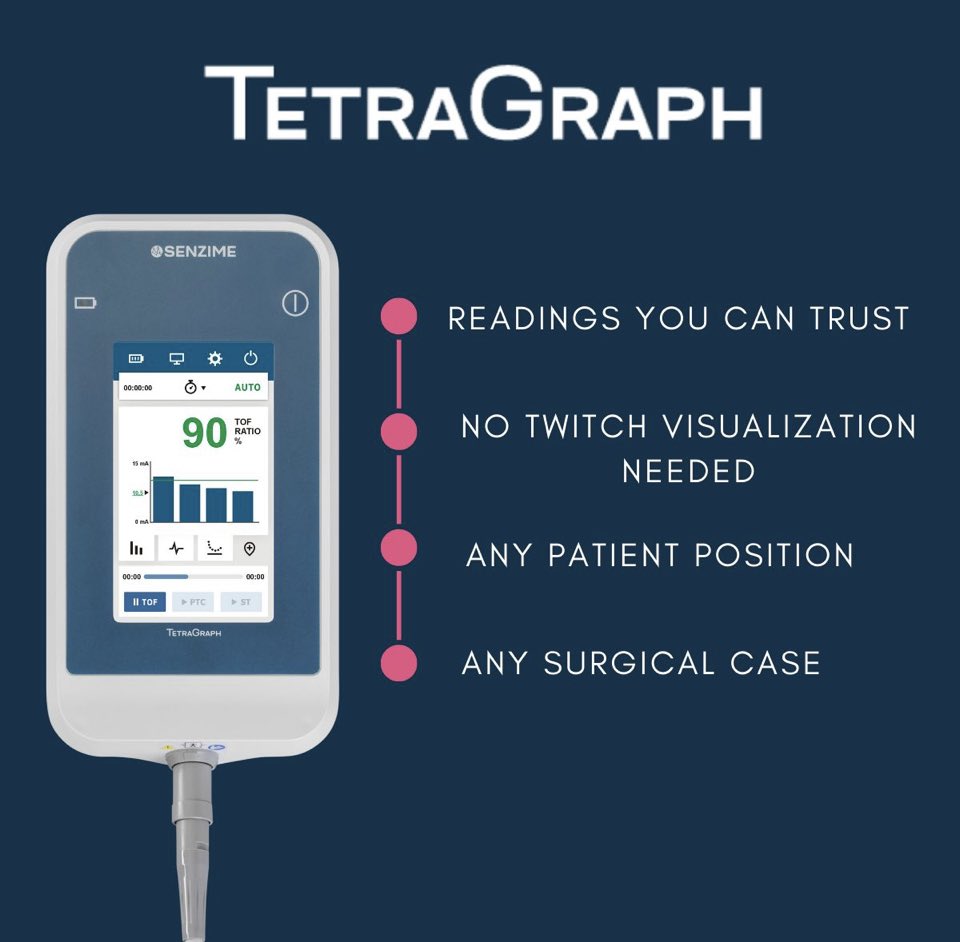 SenzimeInfo's tweet photo. Interested in quantitative NMB monitoring? Check out our easy-to-use portable monitor. The #TetraGraph uses EMG technology. #MedTwitter #anesthesia https://t.co/ydH8vY1SWJ