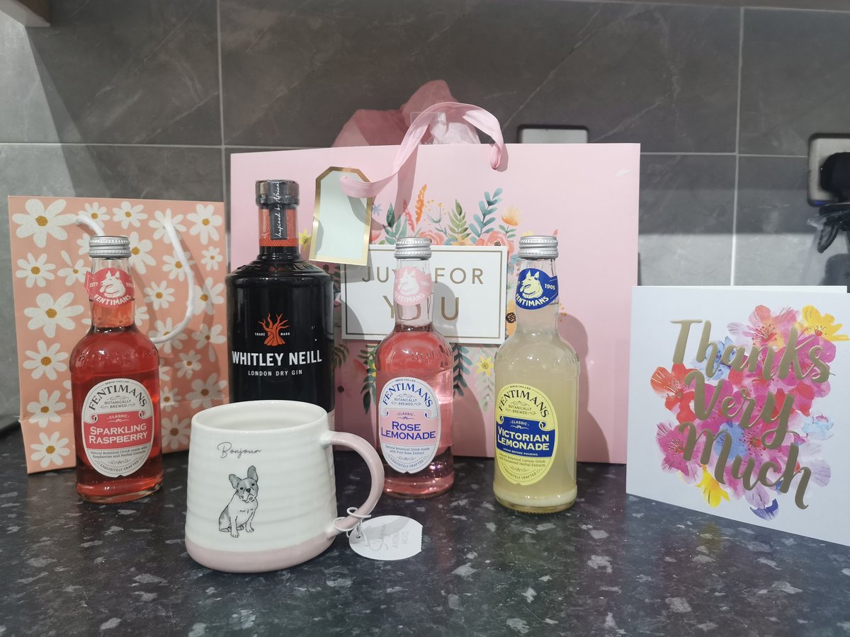 Beautiful gifts from my student and colleague today. Its nice to be appreciated and valued. She knows me so well #gin <a href="/queenmariecakes/">Let Them Eat Cakes</a>