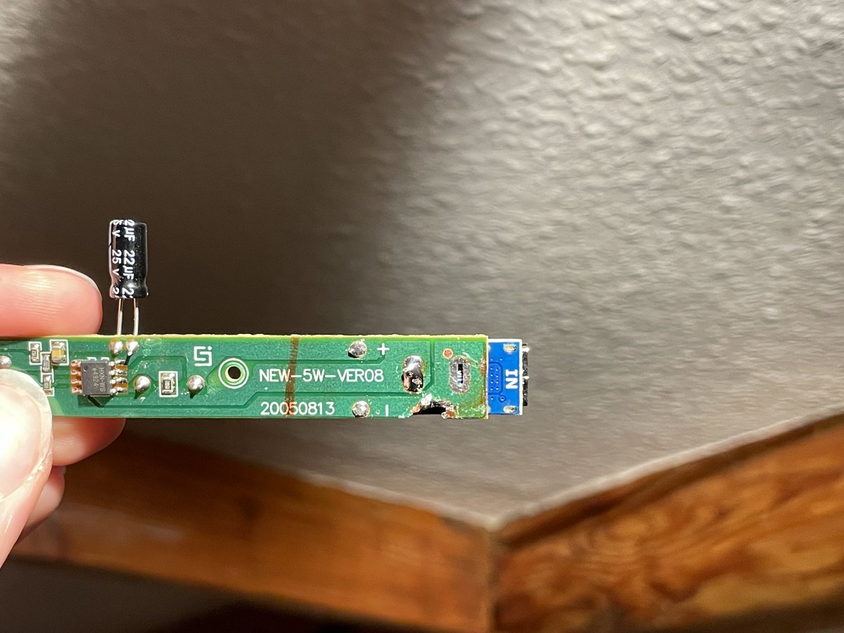 Manawyrm's tweet photo. Another small hack: Adding one of those 12V USB-C trigger boards into a Baofeng ham radio charger.
PCB fits perfectly and even the polarity matches, just 2 pieces of wire required!
The trigger board will also negotiate a 9V power profile which seems to be just enough. https://t.co/ibubcfjMAO