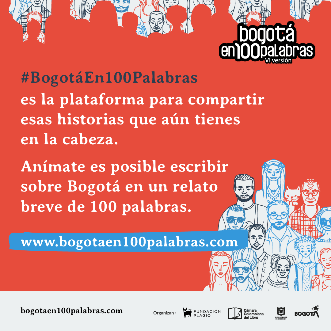 CulturaenBta's tweet photo. ¿Recuerdas cuál fue la primera calle que conociste? ¿La primera vez que saliste a recorrer la ciudad en bici? En #BogotáEn100Palabras queremos leer esas historias y conocer a ese escritor o escritora que llevas dentro.

¡Anímate a participar! ✍🏻
Ingresa a https://t.co/7nYWeAyH3F https://t.co/y9tBNDsbqT