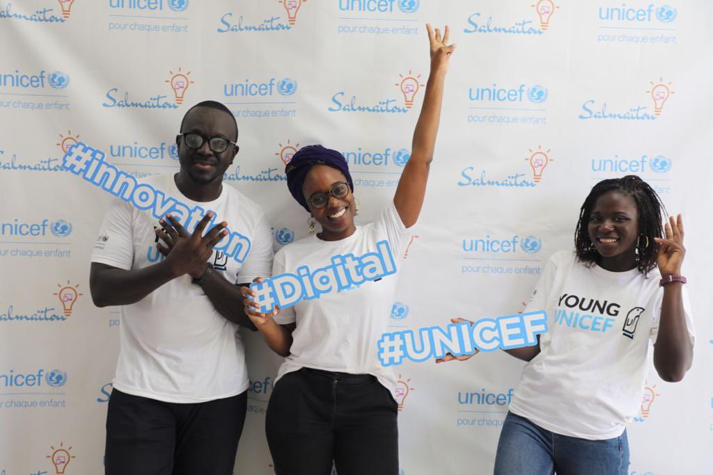 unicefsenegal's tweet photo. Dans le cadre de la #journeedelajeunesse Young UNICEF🇸🇳 a délivré un message pour inspirer et encourager les jeunes filles bénéficiaires du Bootcamp Salmaitou.

Durant les dix prochains jours, les 50 bénéficiaires vont être former aux métiers de la technologie et de l’innovation. https://t.co/mpU4osAAfL