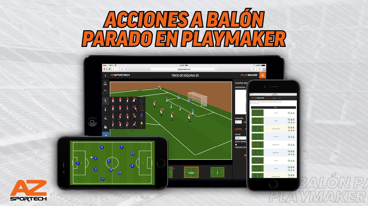 Acciones a balón parado en Playmaker

Lee la nota completa de #AZSportechNews  👌
bit.ly/3QDIiQK