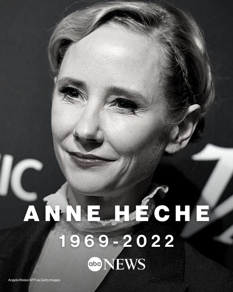 BREAKING: Anne Heche has died at the age of 53 after suffering serious injuries in a fiery car accident in Los Angeles, her family says. abcn.ws/3dmtzLz
