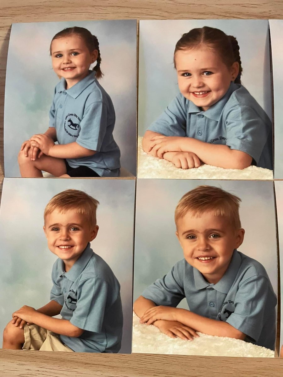 My babies graduation pictures, can’t believe there start reception in September