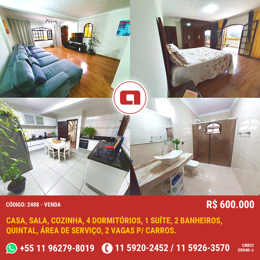 aladimimoveis's tweet photo. #Casa à #venda na região do SESC #Interlagos! #Imóvel com #sala, #cozinha, 4 #dormitórios, 1 #suíte, 2 #banheiros, 2 #sacadas, 2 #vagas p/ carros. Valor p/ #comprar R$ 600.000. #WhatsApp: +55 11 96279-8019. Mais detalhes e fotos: https://t.co/ClaZ3FCaMG https://t.co/vnSn3Nb2Ql
