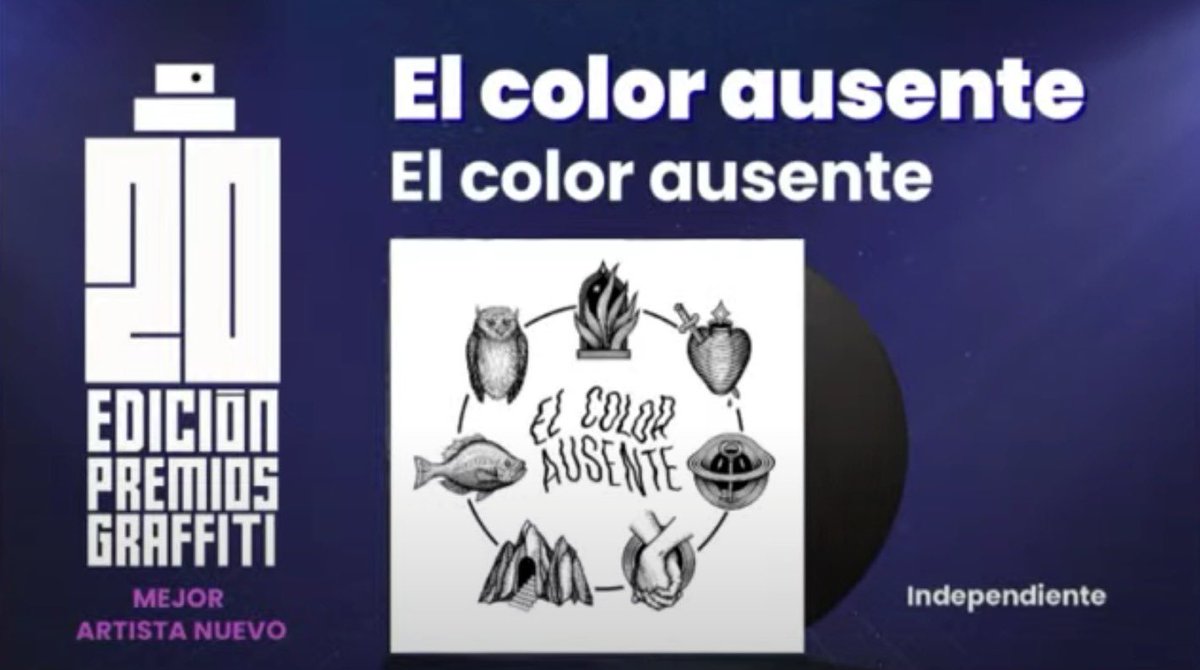 En la vida hay cosas lindas y en otro nivel están estos reconocimientos que nos llenan de ganas de seguir creando música. Muchas, muchas gracias <a href="/PremiosGraffiti/">Premios Graffiti</a> y a toda la gente que nos apoya en este camino llamado El Color Ausente 👉🏻🤍