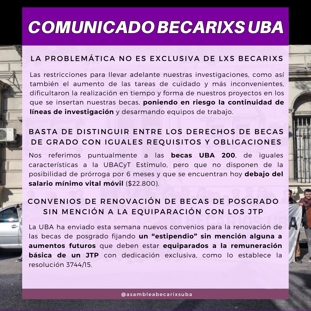 Becarixs de la UBA tweet media