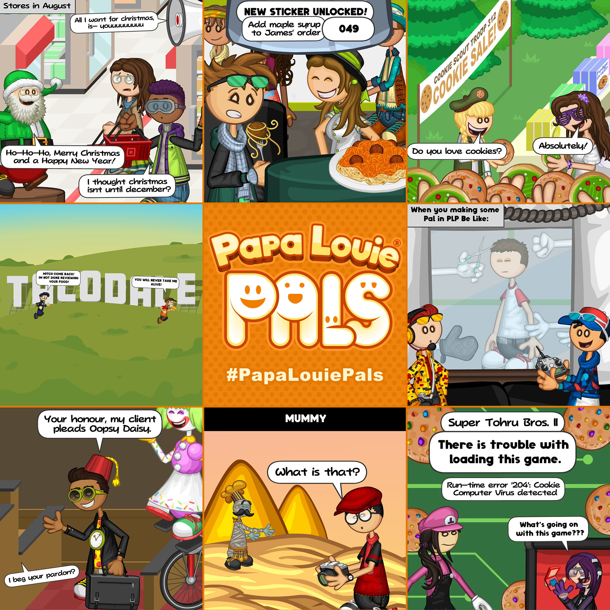 Papa Louie Stickers by Flipline Studios