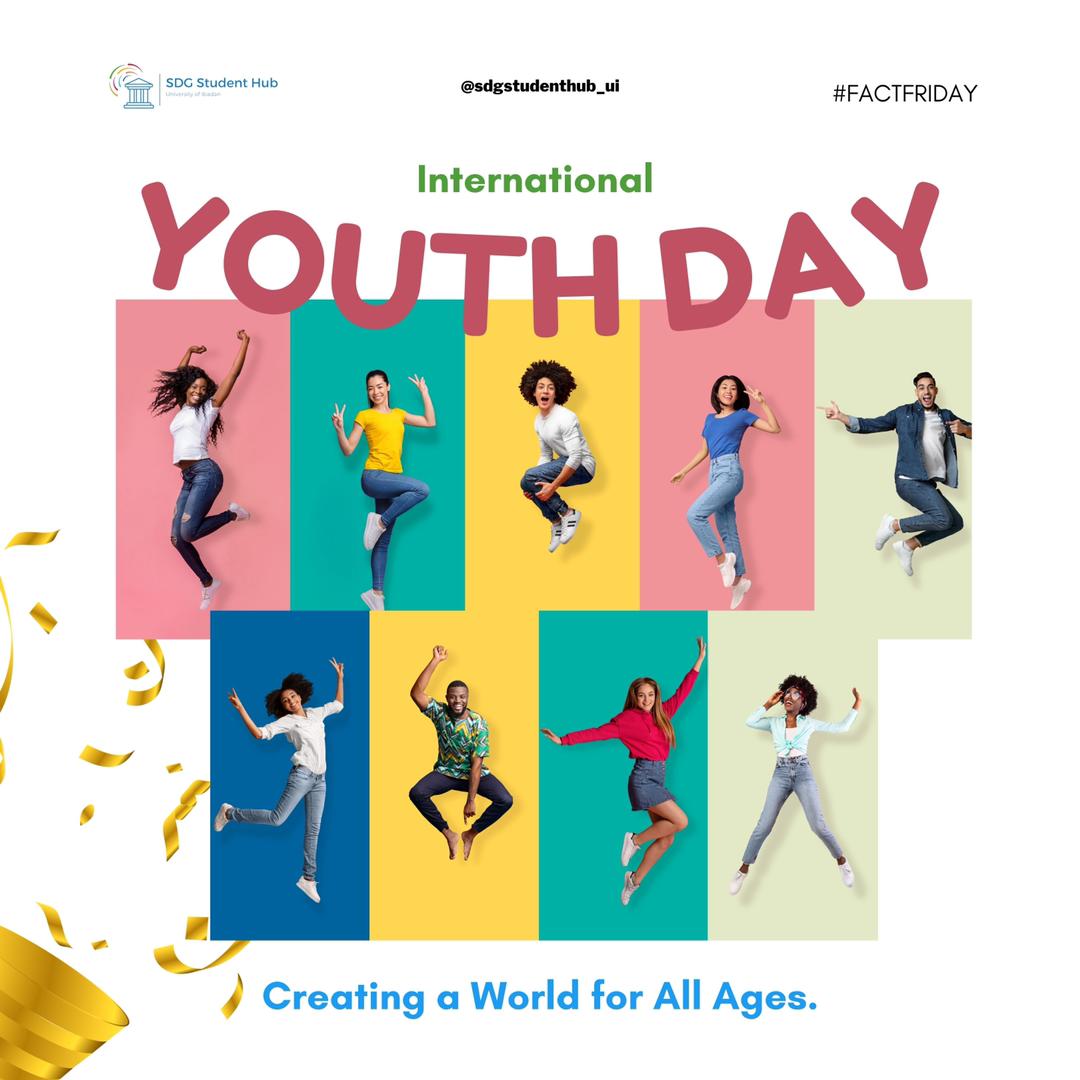 HubUnibadan's tweet photo. Intergenerational Solidarity: Creating a World for All Ages.
We should leverage on all generations to achieve the goals. Educate the younger generation &amp; older generation about world challenges so as to build a leverage for solutions.
#sdgstudenthubui #InternationalYouthDay https://t.co/VQobBJbPNU