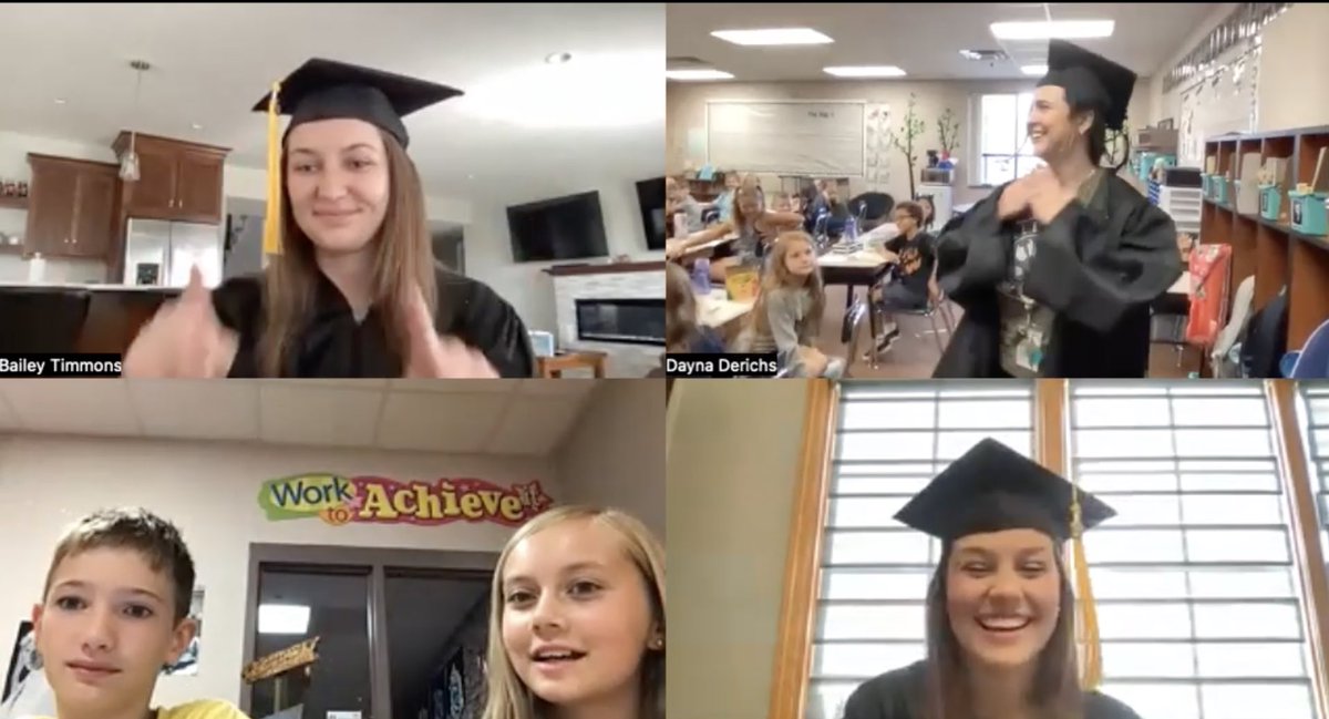 👩‍🎓 Today we had THREE special guests join our morning announcements 📣! CONGRATULATIONS 🎉 <a href="/TimmonsMiss/">Miss Bailey Timmons</a> &amp; <a href="/paytonsteensma/">Miss Payton Steensma</a> &amp; Mrs. Wengel! We are so proud of you for earning your MASTERS degrees today <a href="/UNOCEHHS/">UNO College of Education, Health, & Human Sciences</a> <a href="/UNOCADRE/">The CADRE Project</a> <a href="/MillardPS/">Millard Public Schools</a> 🎓