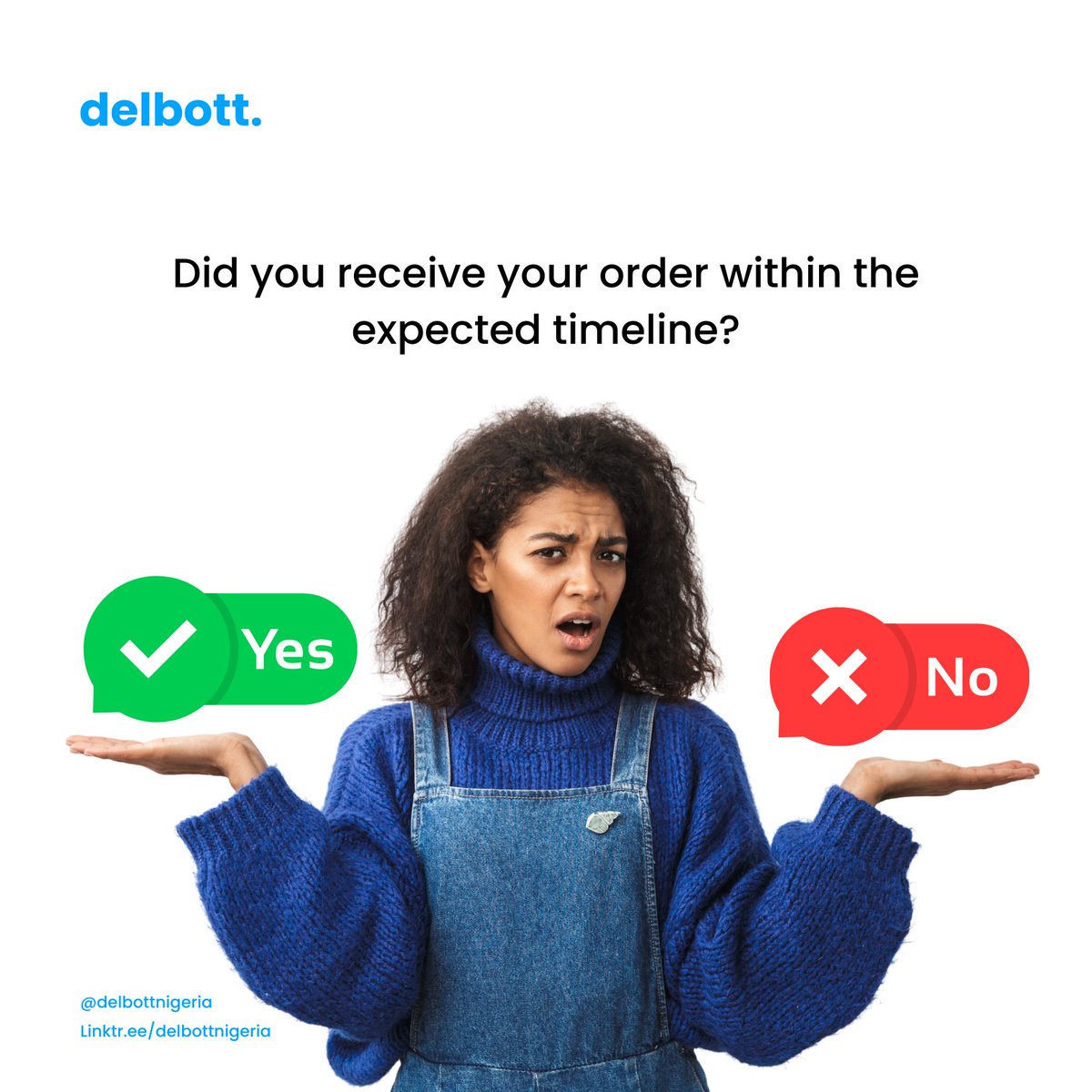 DelbottNigeria's tweet photo. Did you receive your order in time?

#Asuu #Bbnaija #Deji #Portable #PeterObi4President https://t.co/5sUxikPnXf
