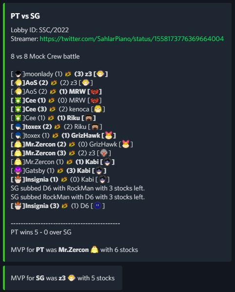 Warriors (@SSBTroupe) on Twitter photo 2022-08-12 20:41:35 We win the first ever offline SCS CB against SG 😳
Shoutouts to the irl @MrZercon button
#DubNation We win the first ever offline SCS CB against SG 😳
Shoutouts to the irl @MrZercon button
#DubNation