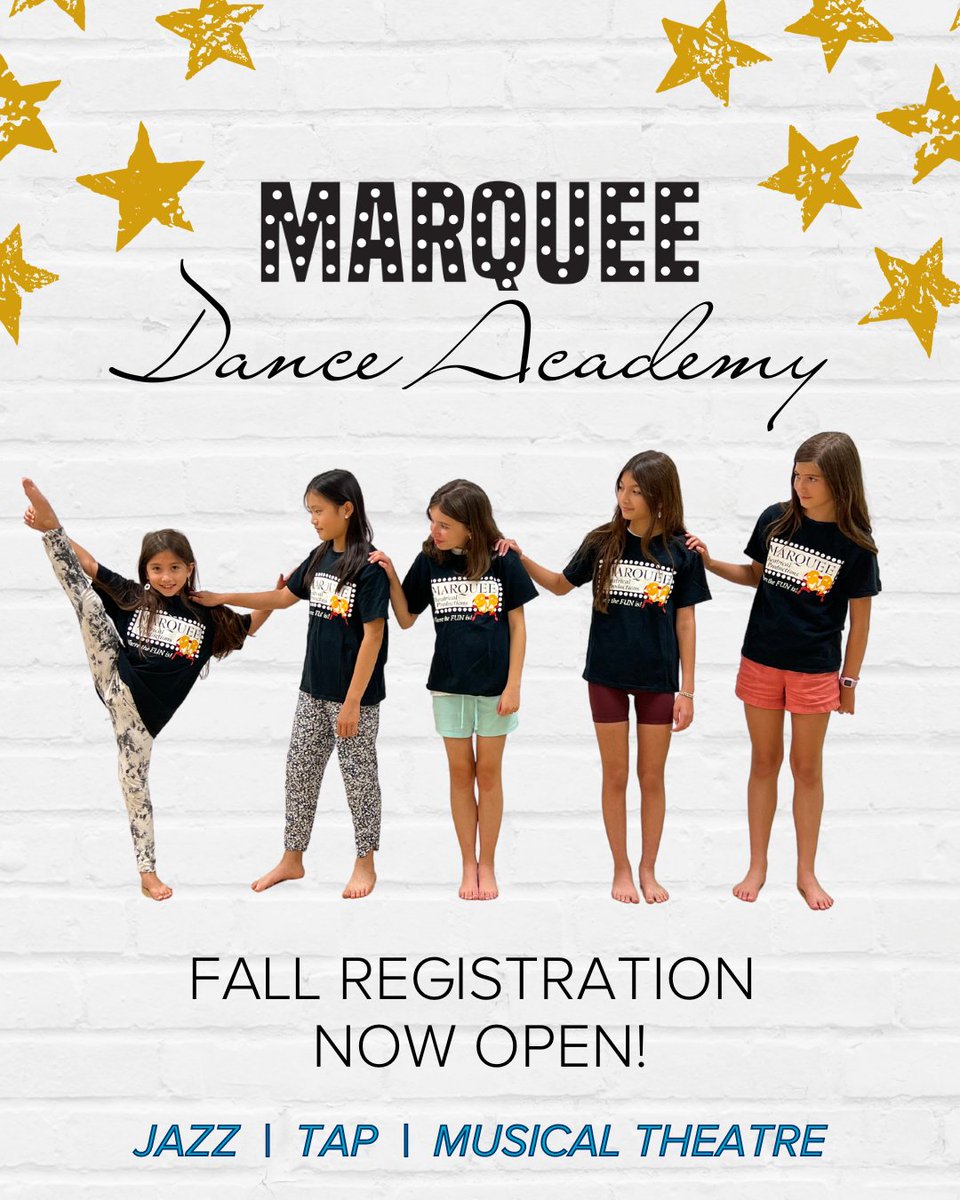 MarqueeTP's tweet photo. Plan to level up this fall with Marquee Dance Academy
For all dancers ages 4 years to Adult!

Full Schedule and class descriptions on our website!
https://t.co/ylXJEbgofp

#marqueetp #dance #jazz #tap #dancers #triplethreat #yorkregion https://t.co/0Aad5ogNXs