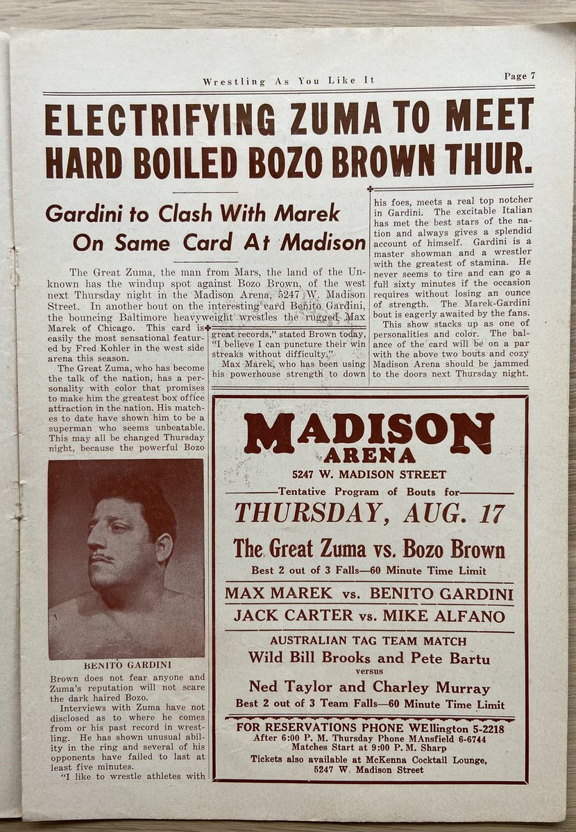 Rasslin' History 101 on Twitter "RT ostpies Wrestling As You Like It