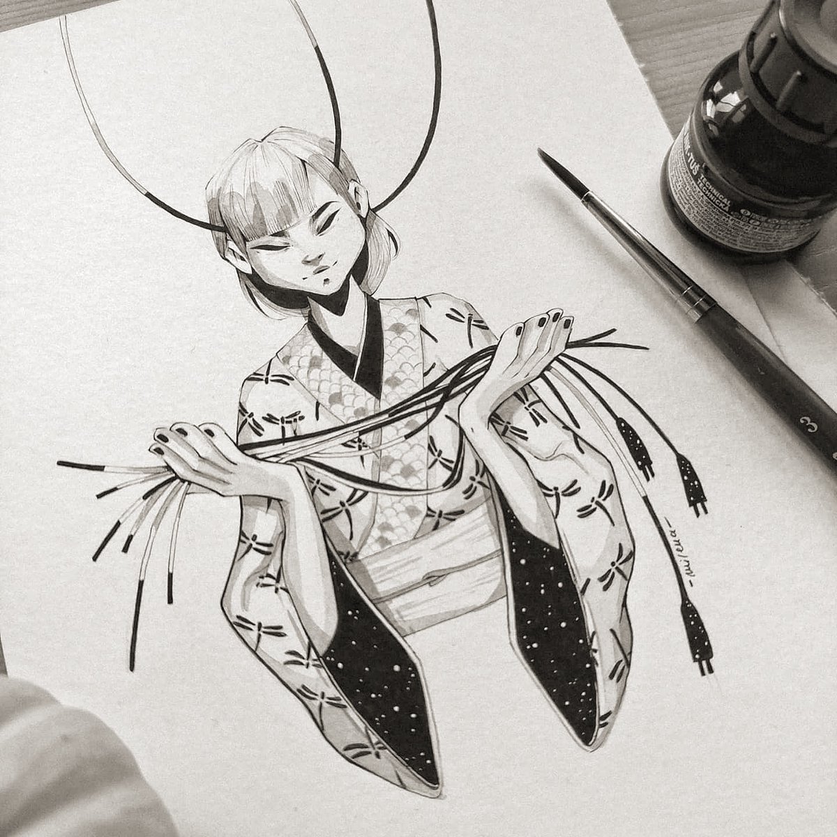 Ink on paper. #Inktober #InkDrawing