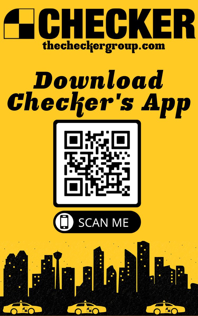 CheckerYYC's tweet photo. Make sure you have the Checker App before you head out this weekend. It's a busy one #choosechecker #checkerapp #iamdowntownyyc. https://t.co/UoraOvrSCr
