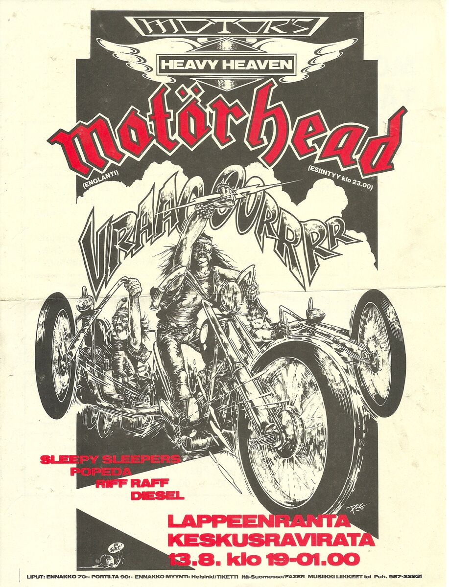 Motörhead 1982年西ドイツツアー￼ポスター On this day in 1982, the Iron Fist tour tightened its devil's grip