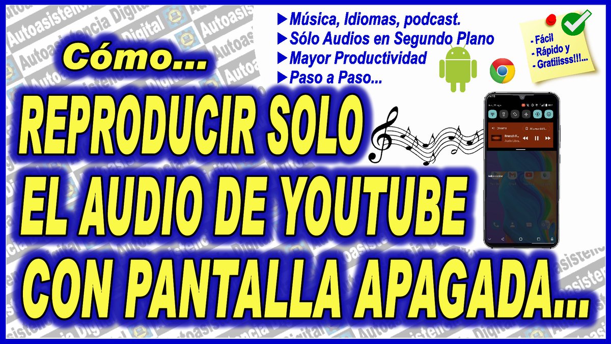 Como Reproducir Solo el Audio de YouTube en Segundo Plano – Autoasistencia Digital autoasistenciadigital.com/reproducir-sol… a través de <a href="/AutoasisDigital/">Autoasistencia Digital</a> #YouTubeenSegundoPlano #AudioEnSegundoPlano #SoloAudio #AudioDeYouTube #YouTubeTips #AudioTips #AndroidTips