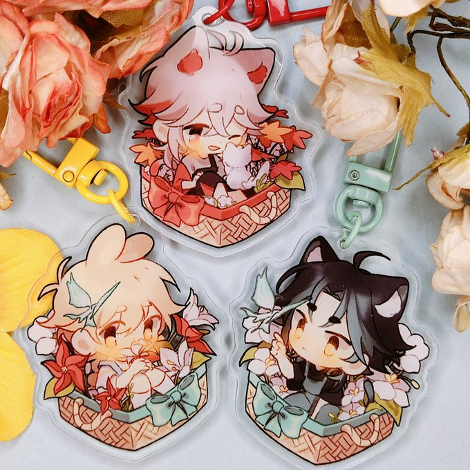 Would u guys be interested in me making basket charms  of other characters? I originally only planned to make anemo boys w this design but now i been thinking (I just finished heizou) 