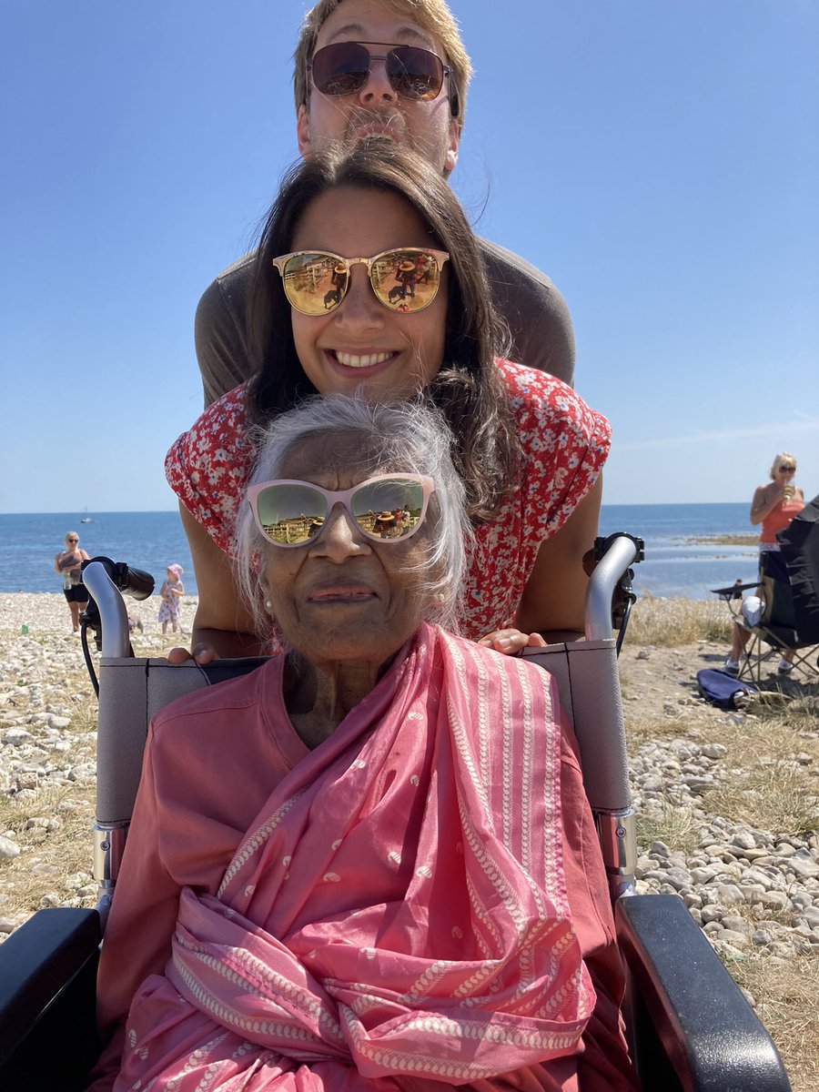 Lost my mum today. 

90y &amp; 7 coronary stents but mentally agile, frail ready to go.

Feeling self conscious asks “Do you think anyone will stare at an elderly Asian in a pink sari in a wheelchair?” 

No I relied there are always loads in Dorset

No what? 

No one did! Live life!