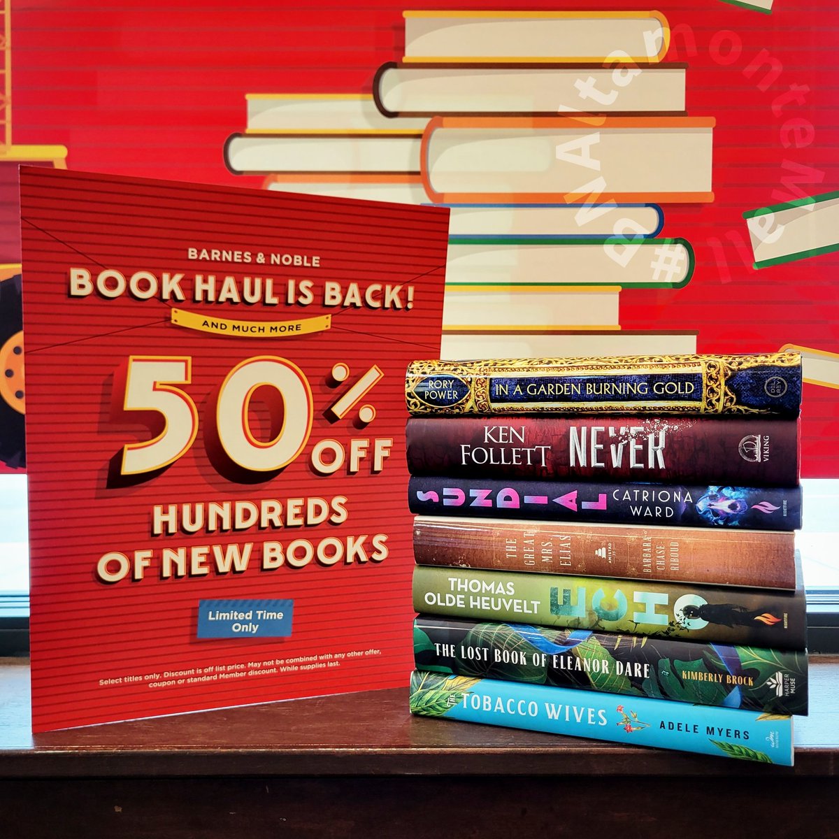 Book Haul is back!!! Hundreds of new and recent releases are on sale for 50% off starting today!! Don't miss out on these awesome reads at amazing prices. Quantities are limited, so stop by and load up your #tbrpile !!