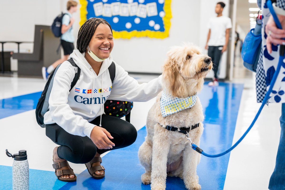 tupeloschools's tweet image. Today was the first day of school for Miss @THSWavely. She was so happy to be back with all her human friends. #TPSD