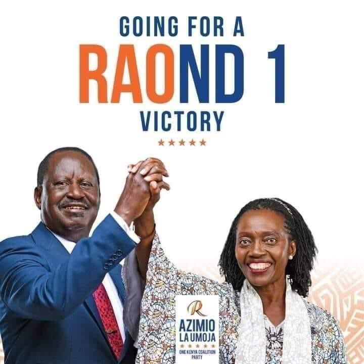 We are all safe in the hands of Baba Raila Amolo Odinga and Mama Martha Karua.

Endorse this message with a retweet and follow all Team AZIMIO members.

#KenyaElections