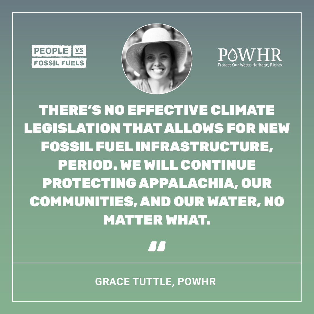 FightFossils's tweet photo. We will not allow frontline communities from Appalachia to Alaska to be sacrificed at the altar of corporate greed. Dirty deals from coal baron senators are not climate justice. @POTUS choose #PeoplevsFossilFuels https://t.co/cUkT6sN9o7