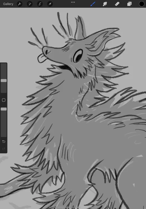 Well since hyena and borzoi almost tied, I'm doin a little mix of both for this months sticker :p https://t.co/dTbjtHczqk 