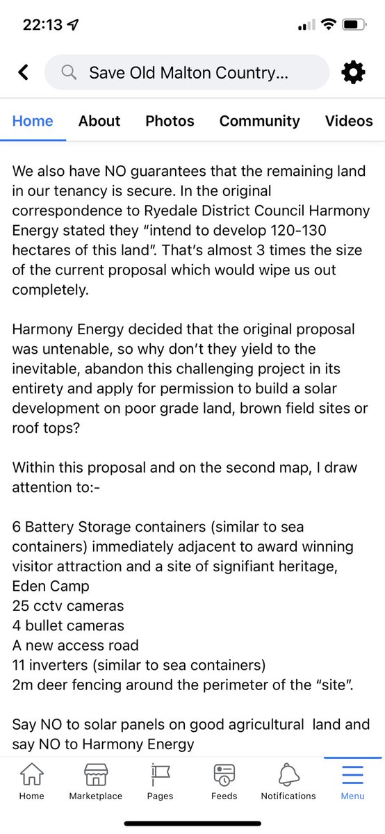 saveoldmaltonc1's tweet photo. Here’s the revised map of the #solar proposal by #harmonyenergy on our #BMVL farmland.There has been no consultation with us of these revisions, yet if granted, we will lose almost HALF of our farm and the remaining land is simply not enough to support a viable arable enterprise https://t.co/WLlBq9Xx2P