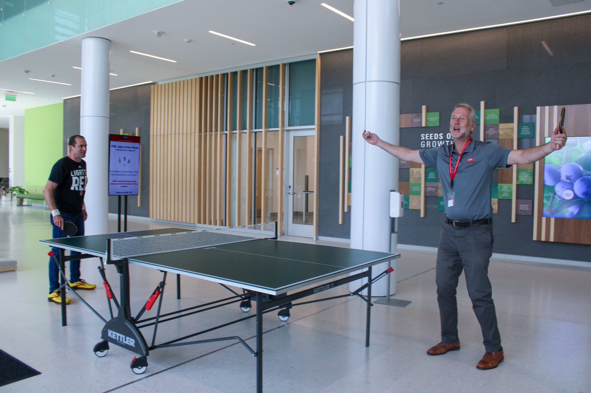 NC_PSI's tweet photo. The inaugural PSI Ping Pong Game was epic! Plants vs Phosphorus - it was neck and neck until the end. We are happy to announce @adrianpercy is our first PSI Ping Pong champion! 

#PlantPack #IAmPSI

But the battle between Plants and Phosphorus continued… more details to come! https://t.co/AaF7ewd8zy